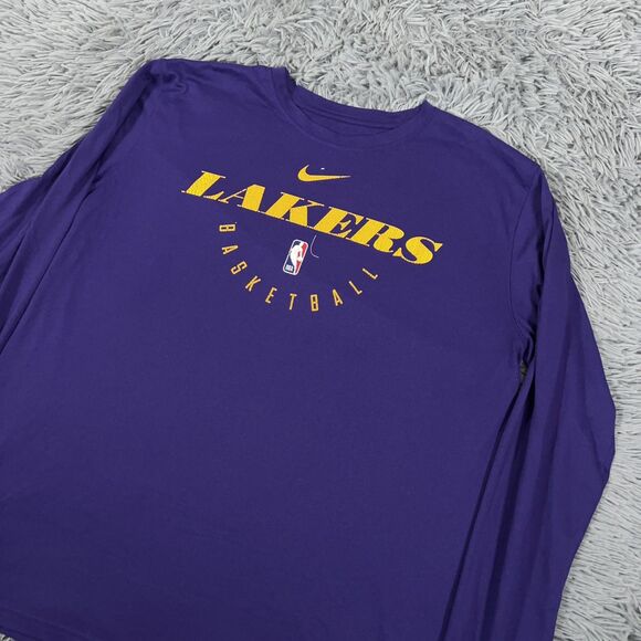 Nike Other - Nike Adult Shirt XL Purple Gold Los Angeles Lakers NBA Authentics Athletic Mens